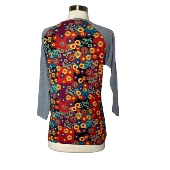 LuLaRoe Randy Top with Floral Front Panel - Picture 2 of 5